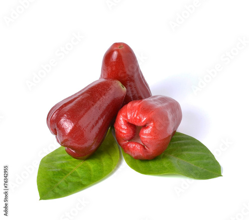 rose apple isolated on a white background.