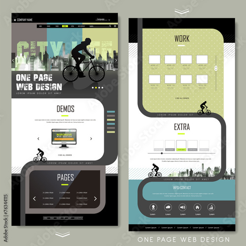 modern bicycle sport one page website design
