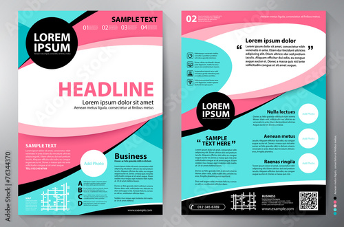 Brochure design a4 vector template.