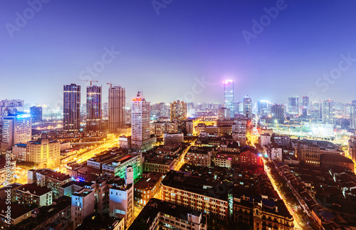 Shanghai city night scene