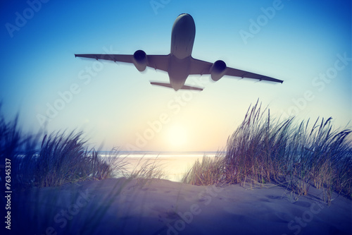 Airplane Travel Destination Outdoors Concept