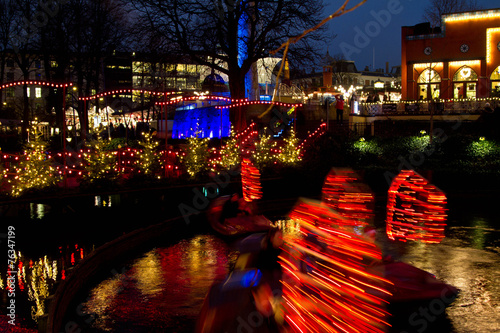 Canvas Print Christmas at the Tivoli in Copenhagen