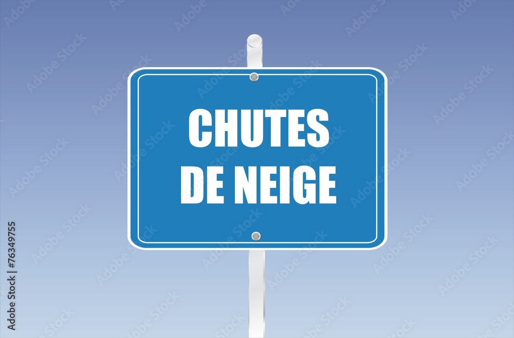 panneau chutes de neige
