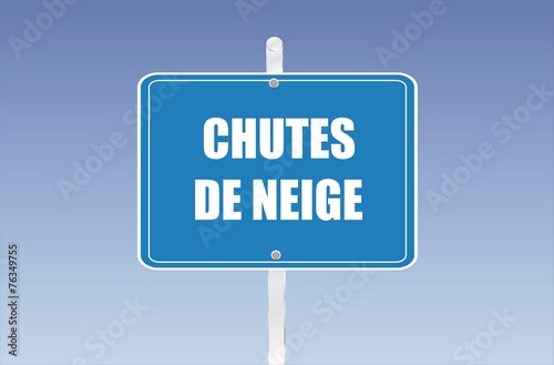 panneau chutes de neige