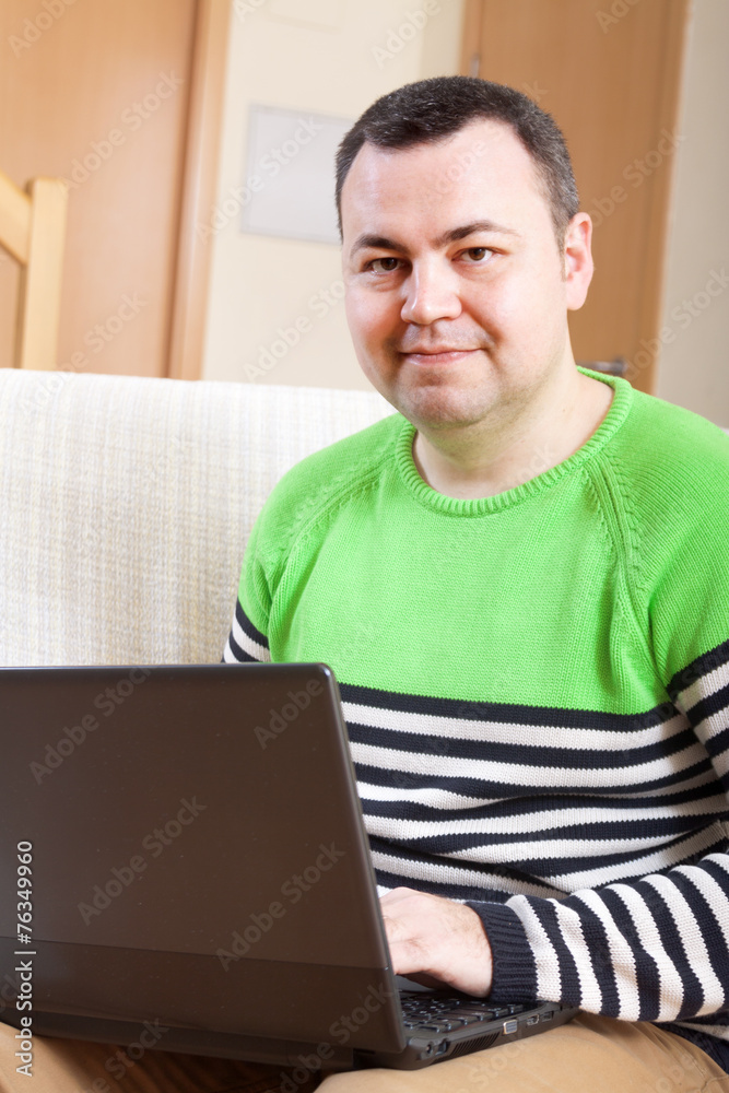 man with laptop