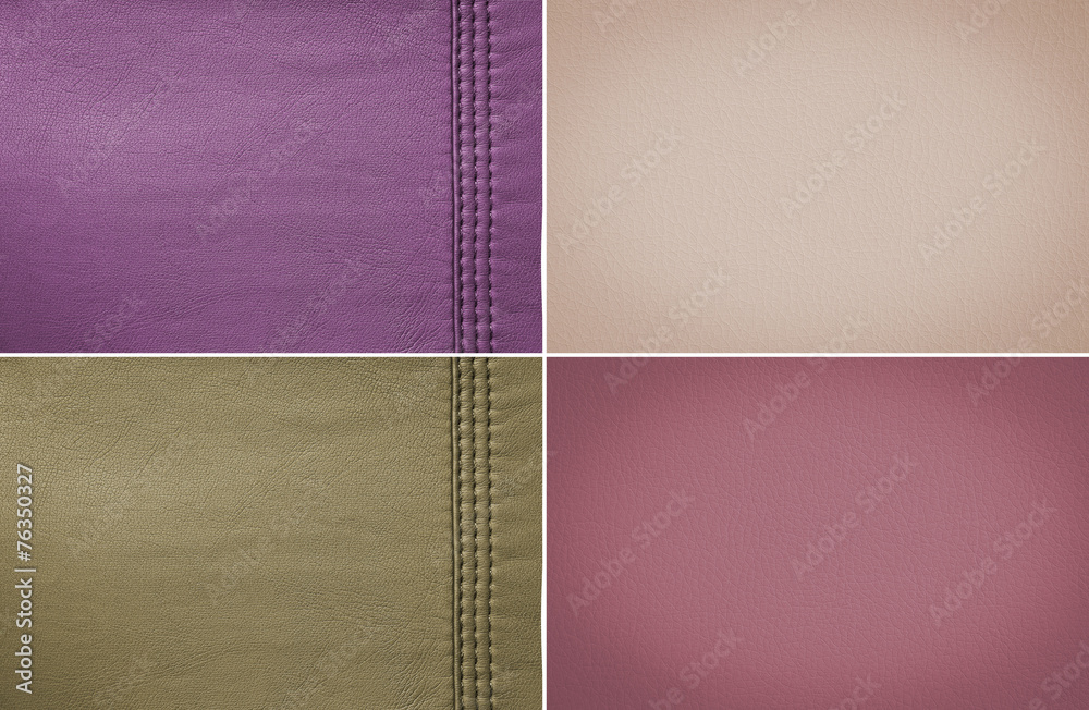 Fototapeta premium set texture of artificial leather background