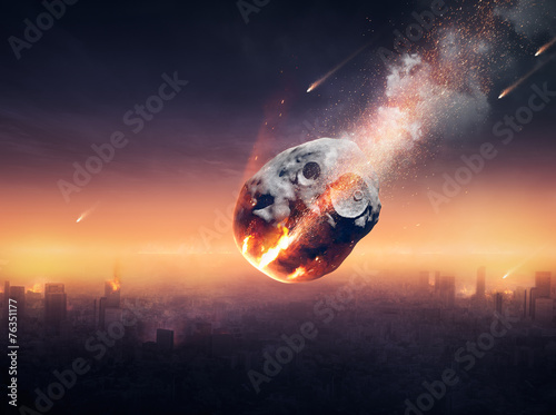 City destroyed by meteor shower