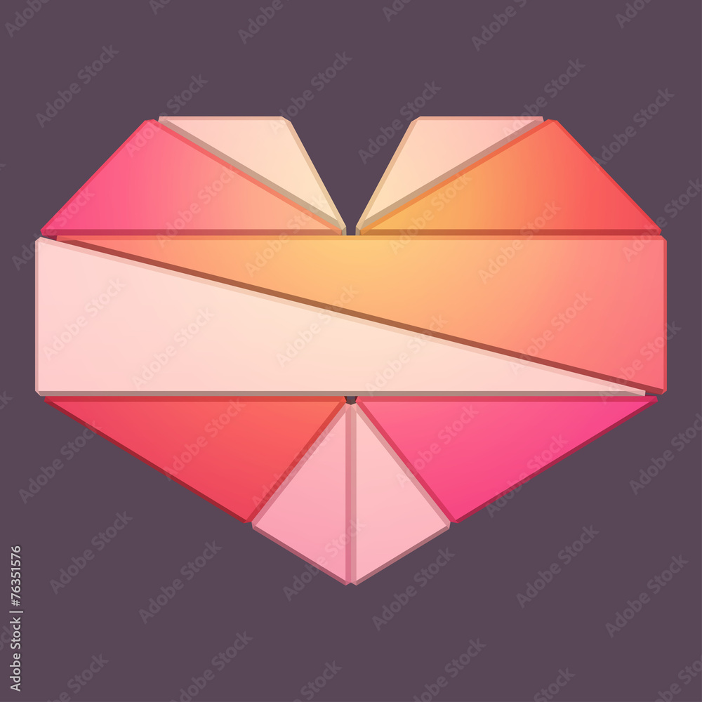 Vector Illustration of geometric heart.