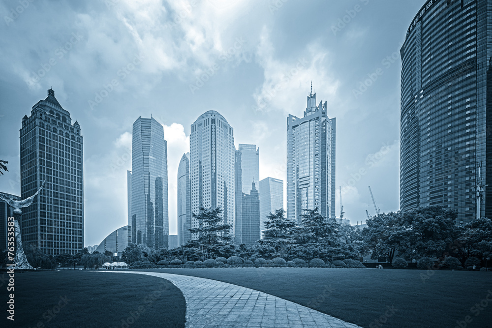 park in lujiazui financial center, Shanghai, China