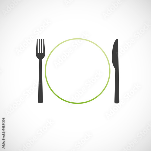 assiette et couvert