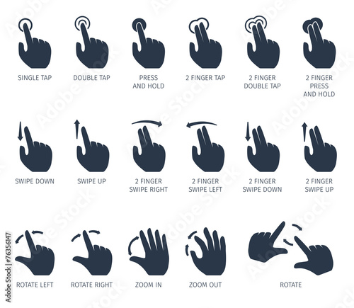 Touch Gestures Icons
