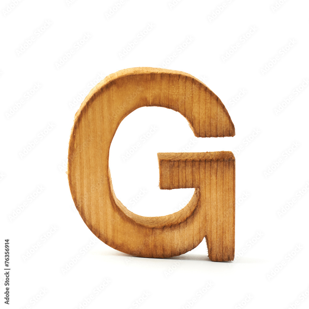 Capital block wooden letter isolated Capital block wooden letter isolated