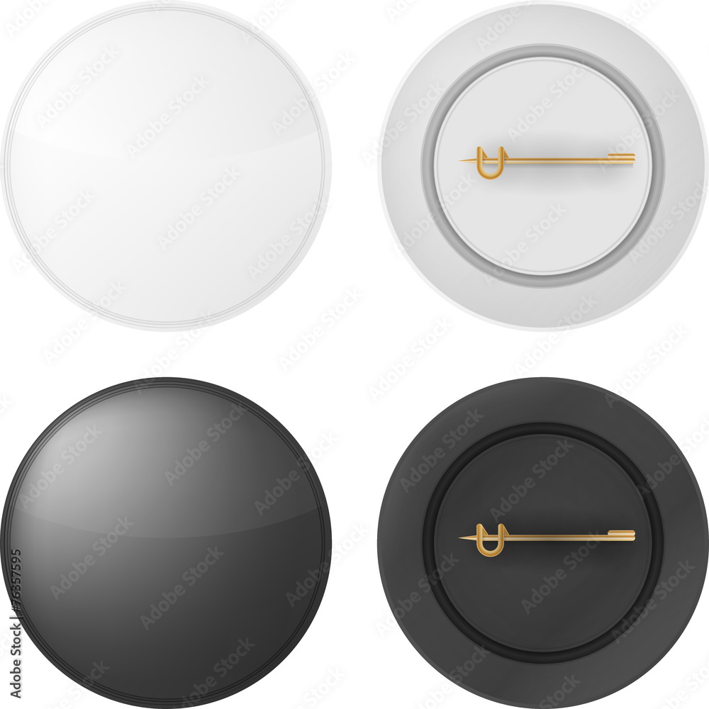 Vector illustration of blank badges Vector illustration of blank badges