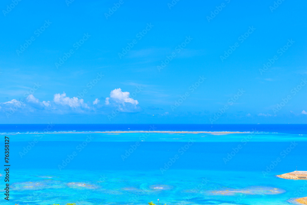 Blue ocean and sky in Okinawa Blue ocean and sky in Okinawa