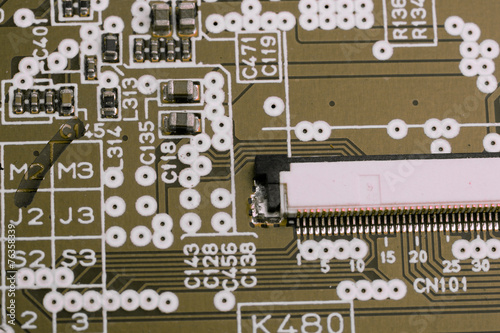 Modern electronic board close-up