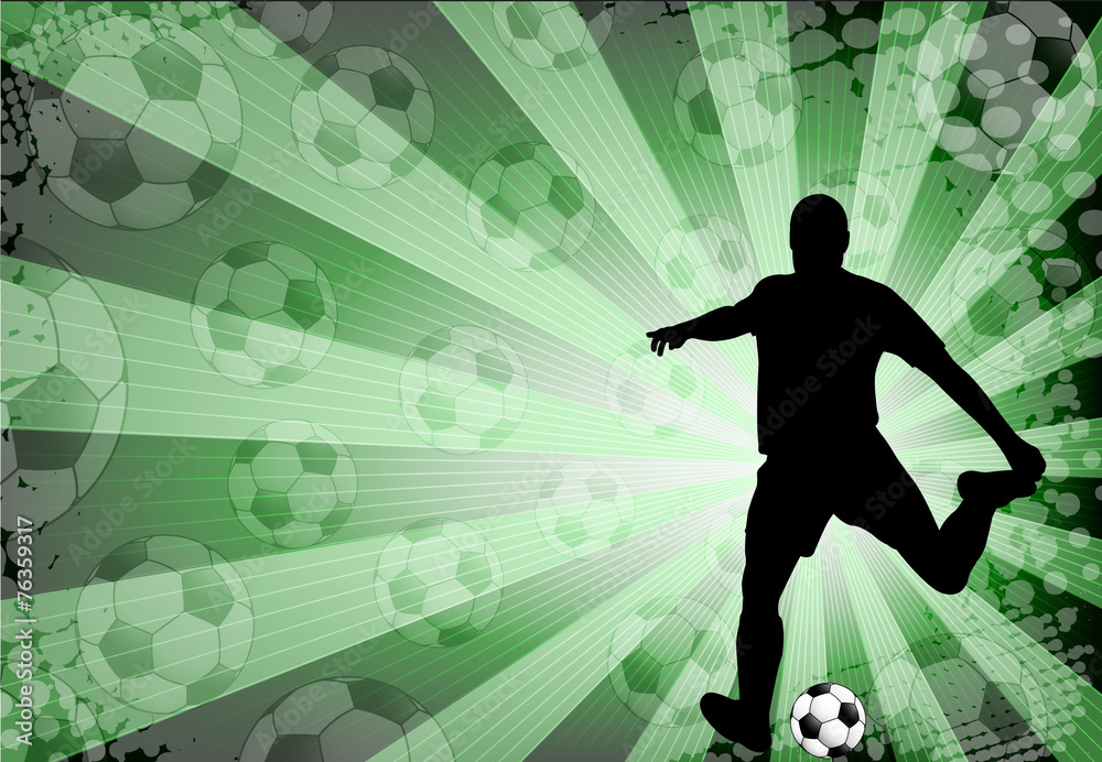 soccer player on the abstract background - vector soccer player on the abstract background - vector