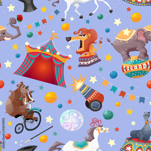 Circus Seamless Pattern