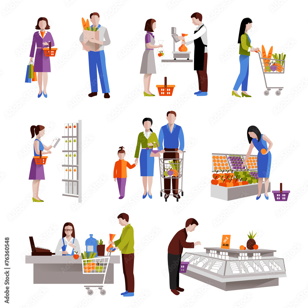 People In Supermarket
