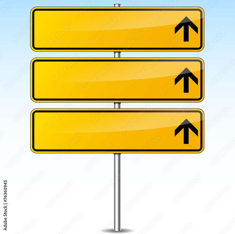 yellow blank road sign yellow blank road sign