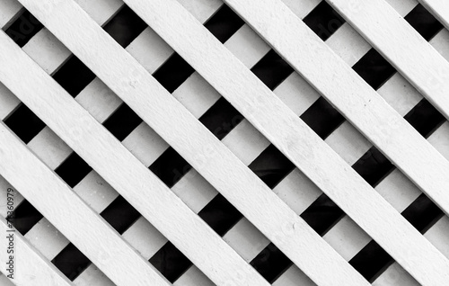 White wooden fence background texture, square pattern photo