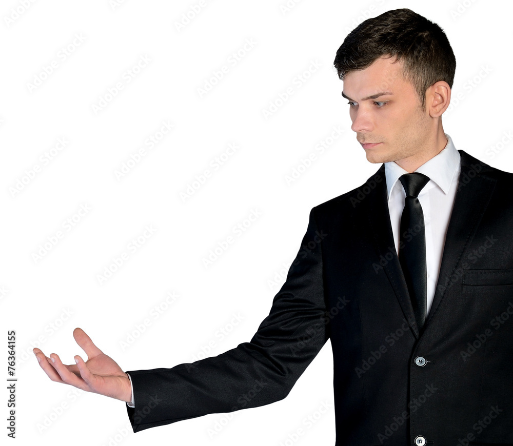 Business man empty hand Business man empty hand