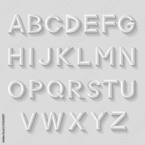Valokuva Decorative emboss alphabet
