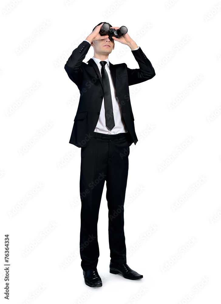 Business man with binoculars Business man with binoculars