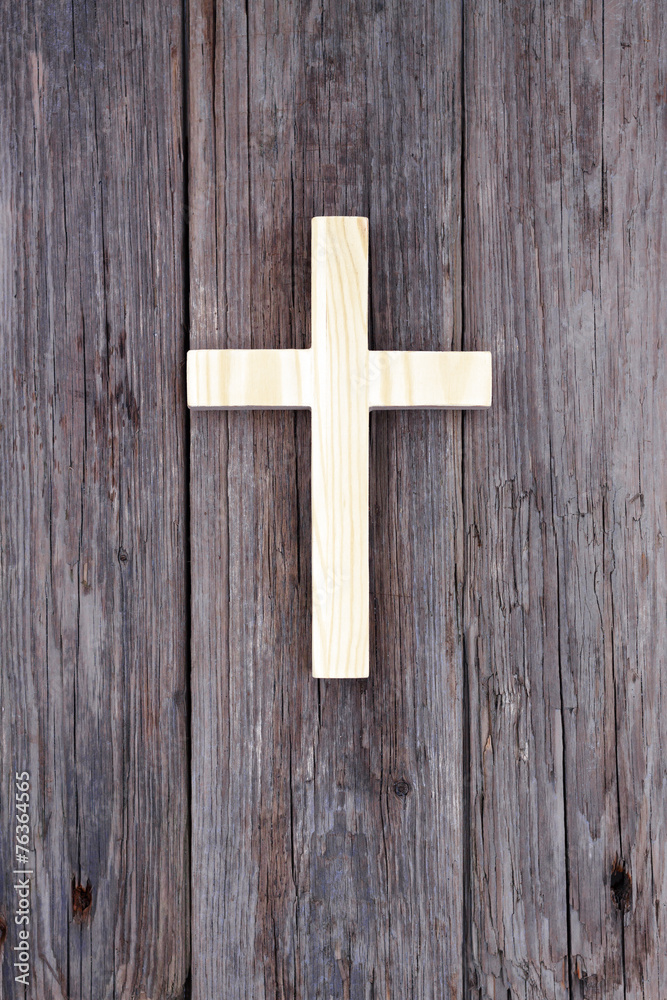 cross christian wooden wall old church background