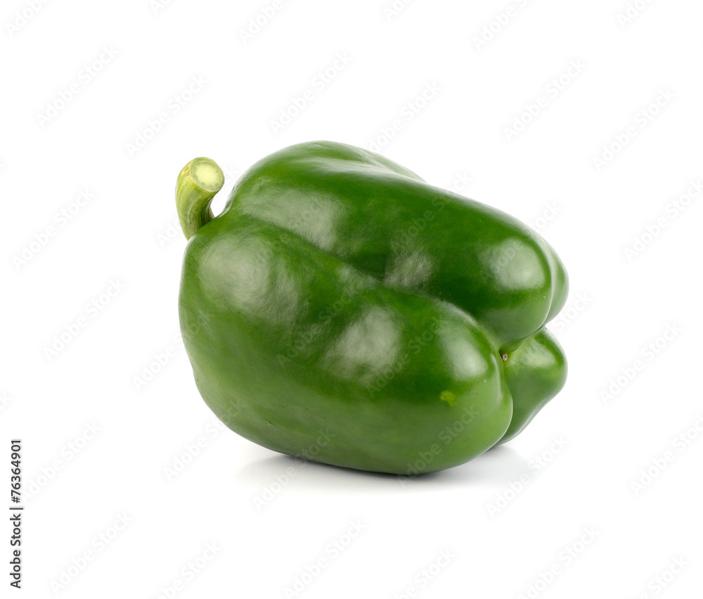 green bell pepper isolated on white background green bell pepper isolated on white background