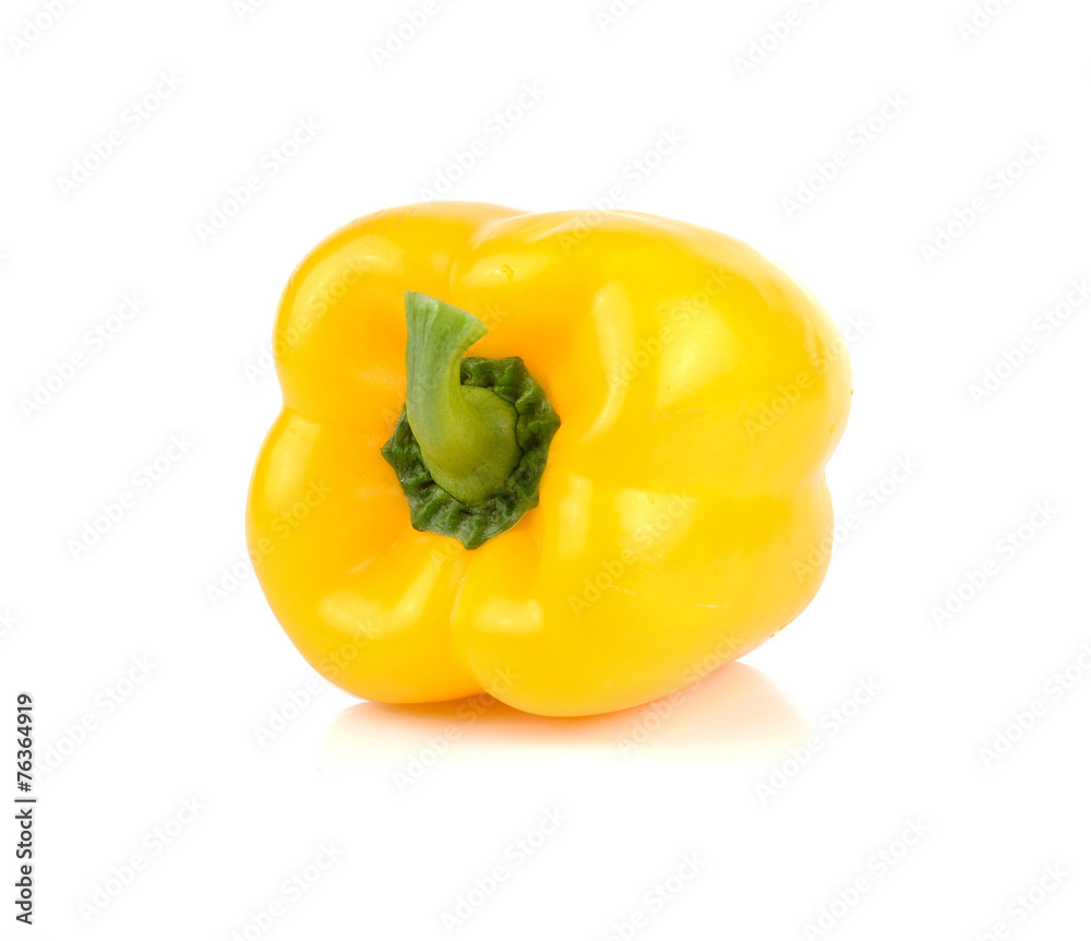 yellow bell pepper isolated on white background yellow bell pepper isolated on white background