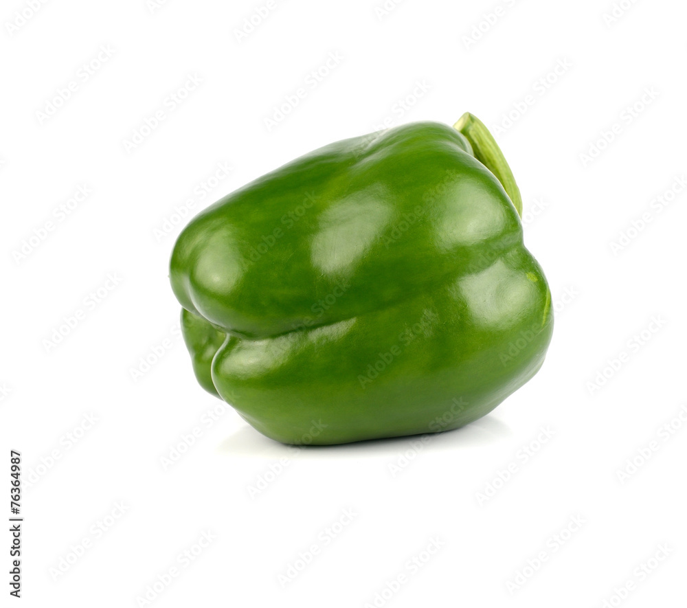 green bell pepper isolated on white background green bell pepper isolated on white background