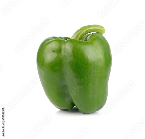 green bell pepper isolated on white background