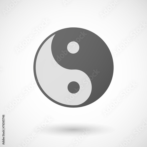 ying yang icon on white background