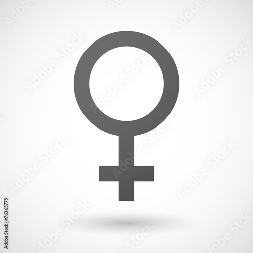 female icon on white background