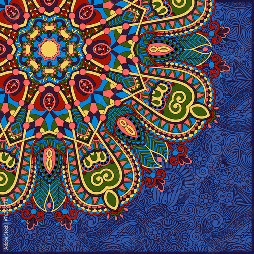 round pattern in ukrainian oriental ethnic style