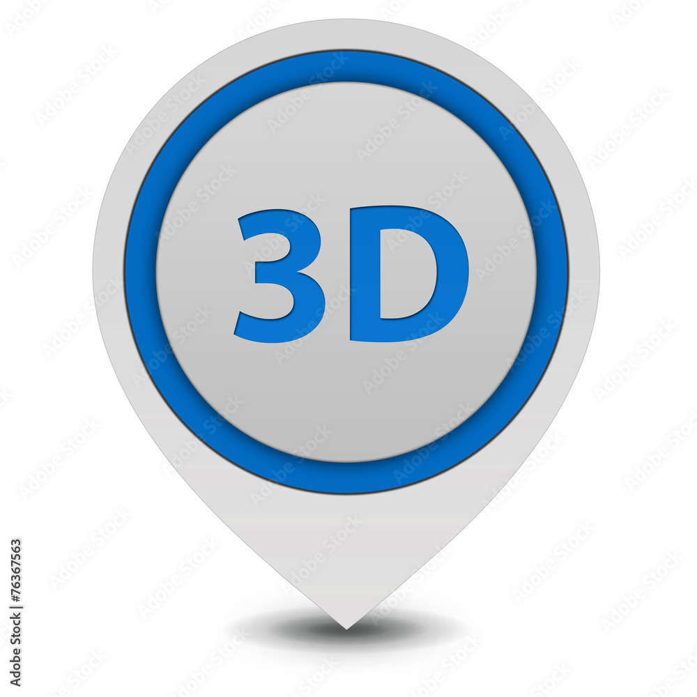 3d pointer icon on white background 3d pointer icon on white background