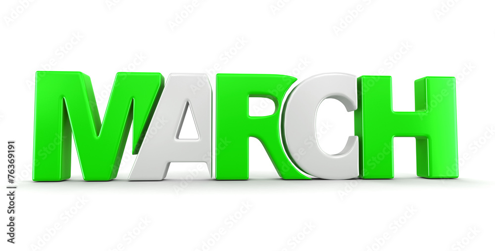 March (clipping path included) March (clipping path included)