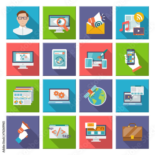 Seo Internet Marketing Flat Icon