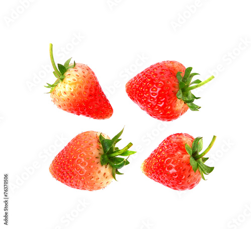 fresh strawberry isolated on white