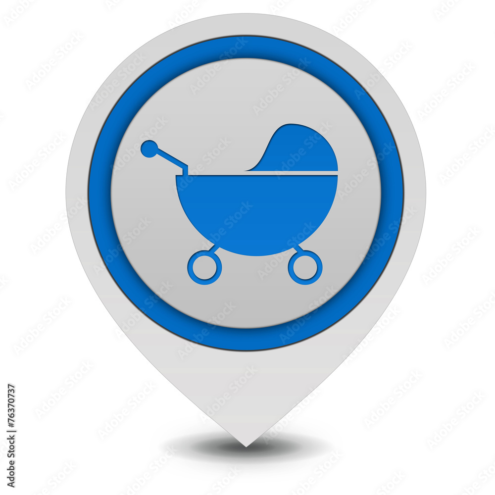 Stroller pointer icon on white background Stroller pointer icon on white background