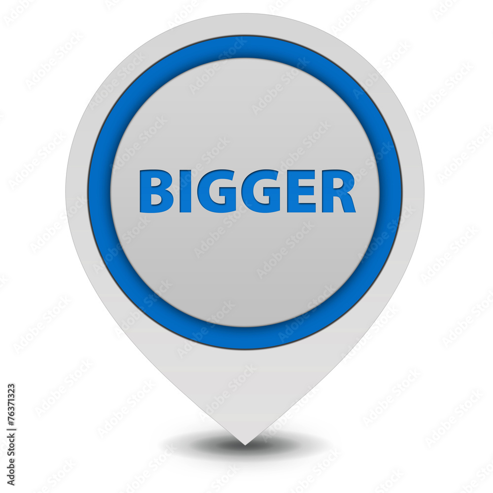 Bigger pointer icon on white background Bigger pointer icon on white background