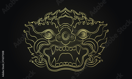 drawing of a hanuman
