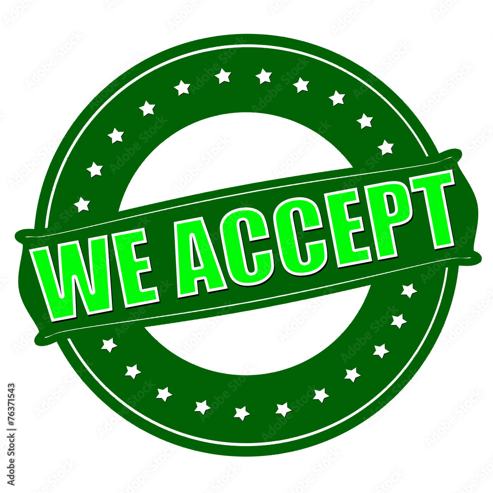 We accept Stock Vector | Adobe Stock
