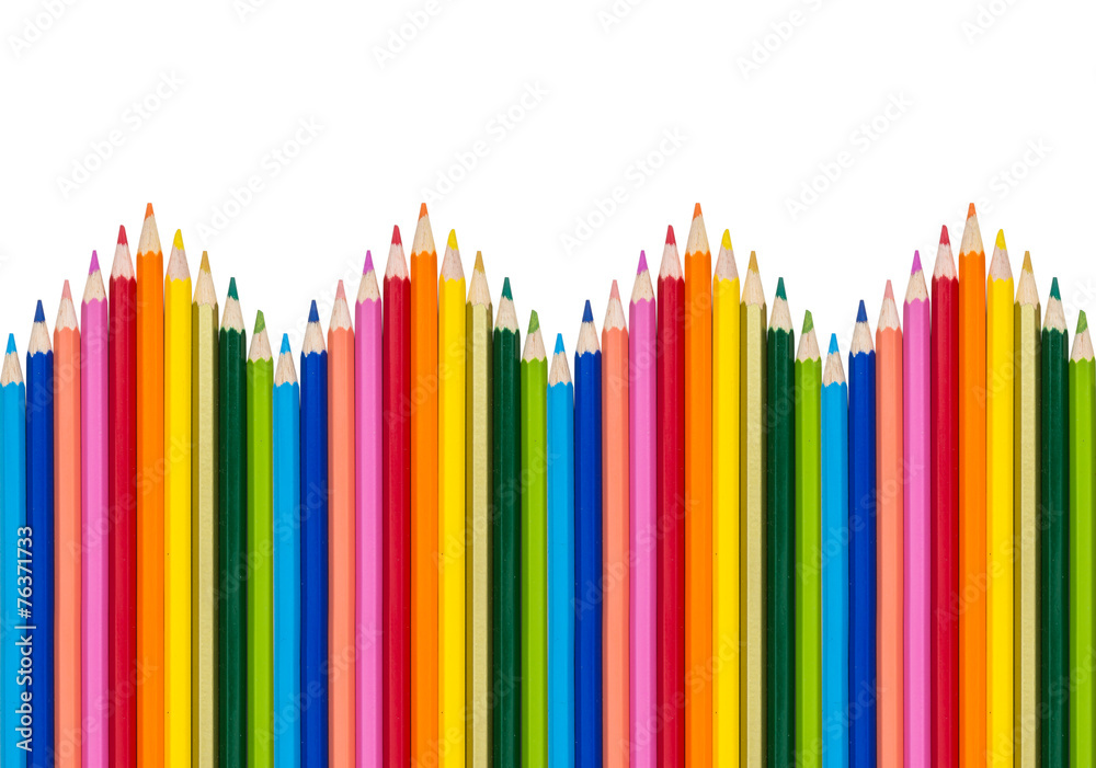 Colour pencils isolated on white background Colour pencils isolated on white background