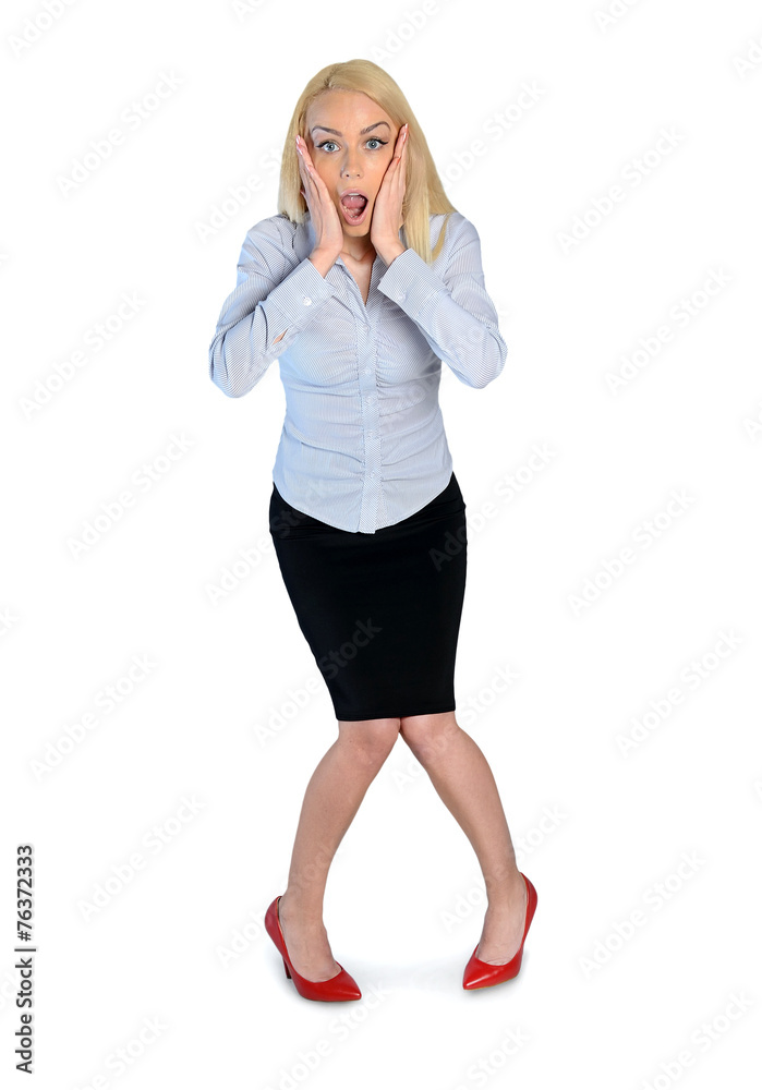 Fototapeta premium Business woman surprised
