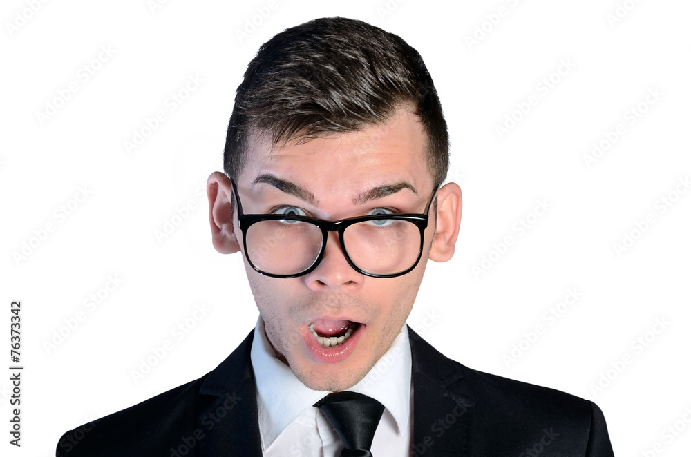 Business mansurpised face Business mansurpised face
