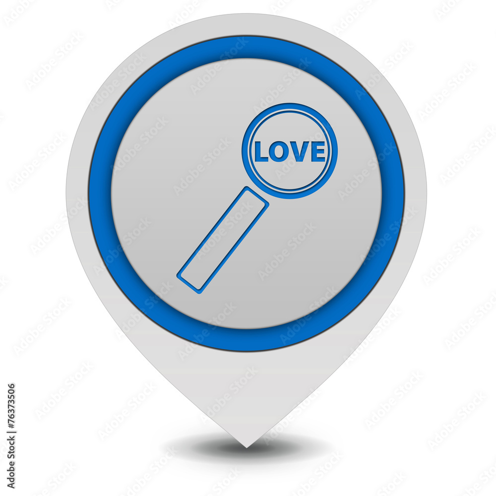 Find love pointer icon on white background Find love pointer icon on white background