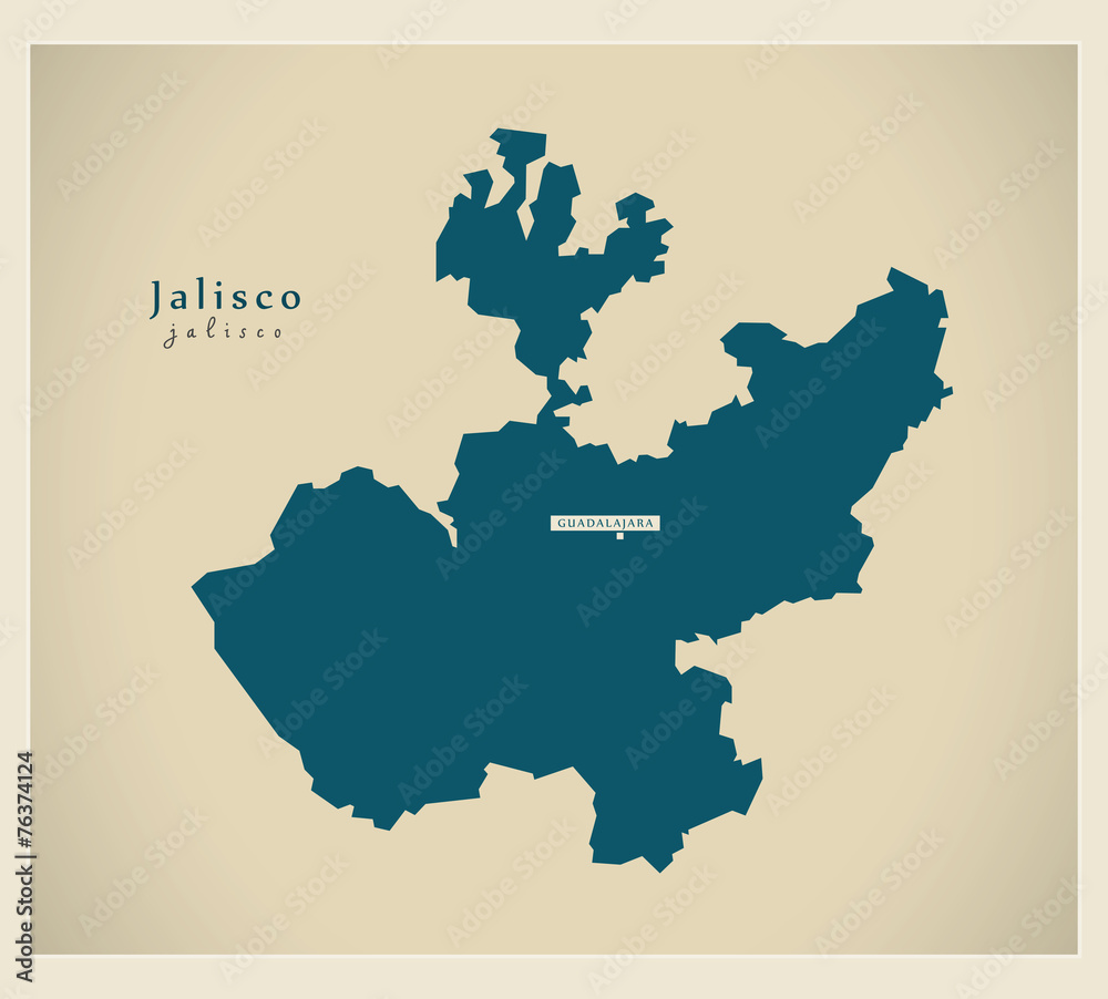Modern Map - Jalisco MX