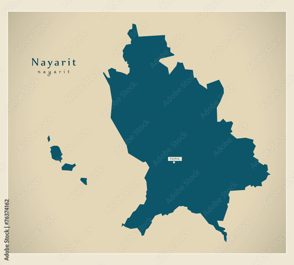 Modern Map - Nayarit MX