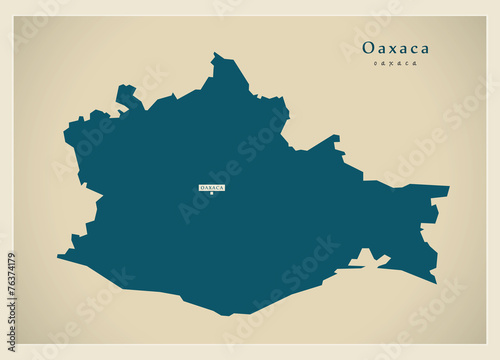 Photography Modern Map - Oaxaca MX